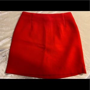 Red mini skirt